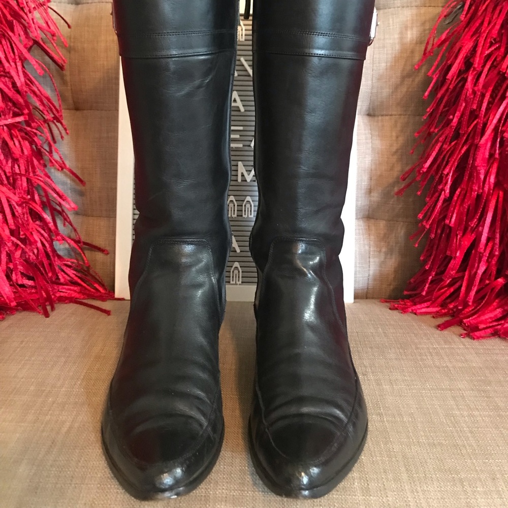 Fendi Moto  with buckles Leather Boots
